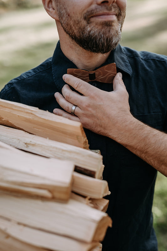 Trailblazer Tie wooden bow tie - IVAN